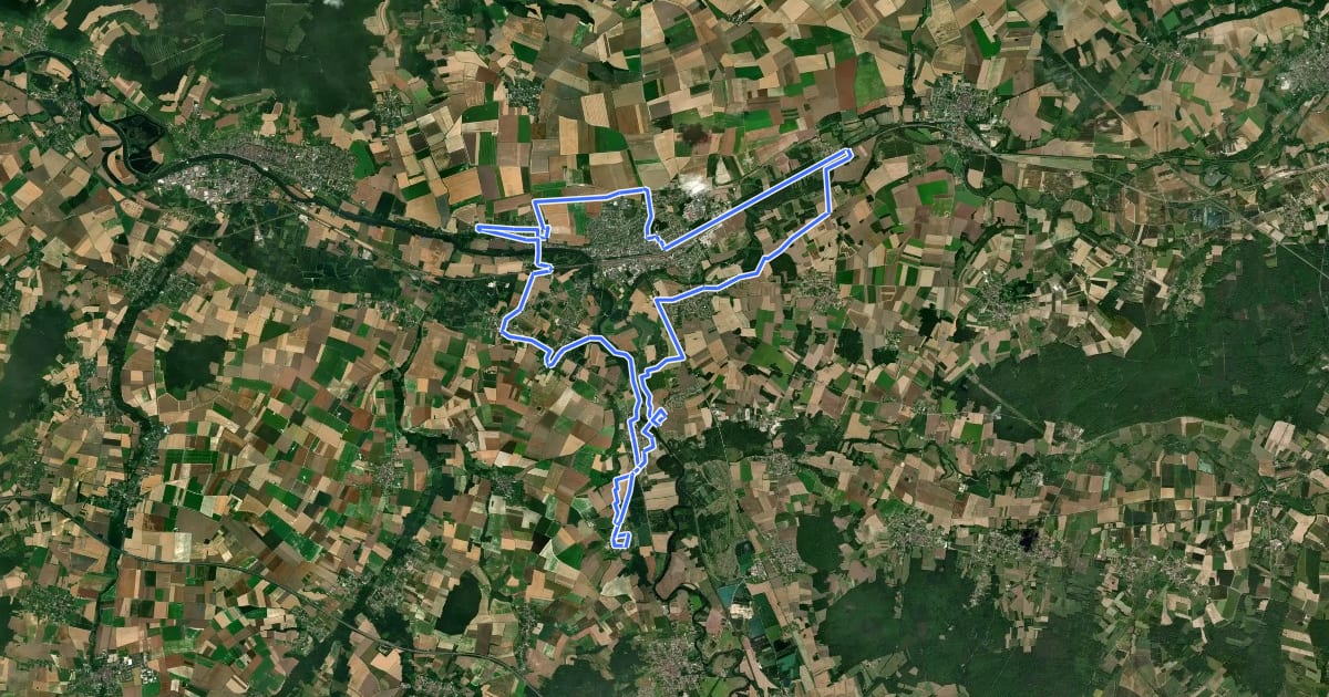 Маршрут Grand tour du Migennois на спутниковом снимке