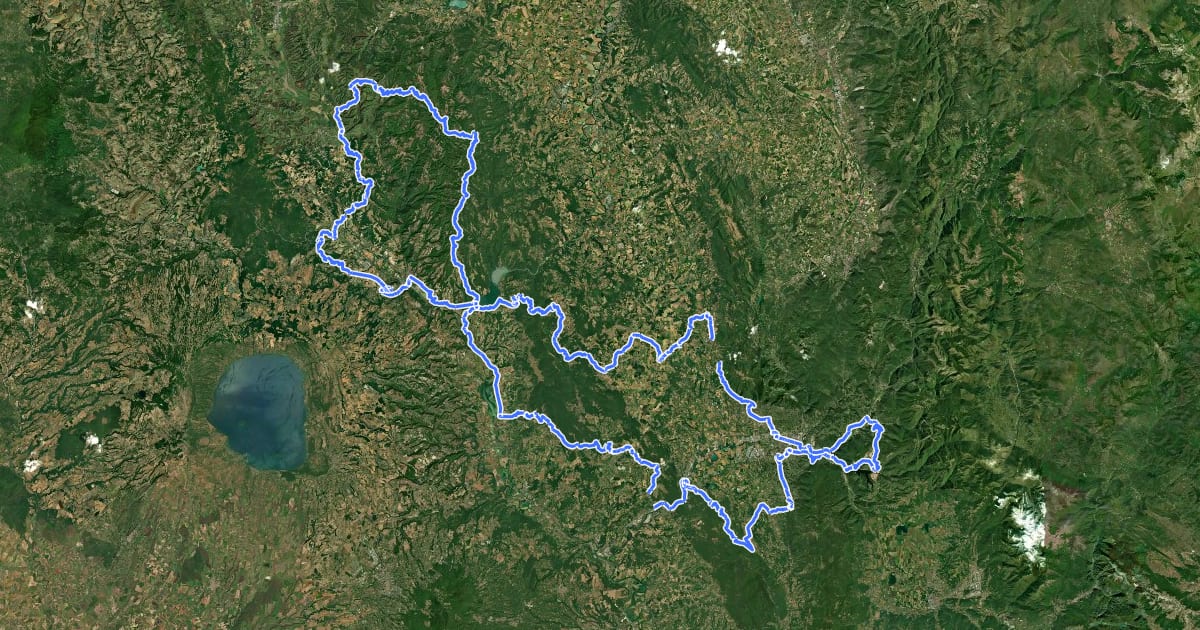 Маршрут Grand Tour Rando Extreme на спутниковом снимке