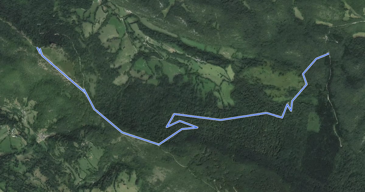 Маршрут Grand tour Sourroque на спутниковом снимке