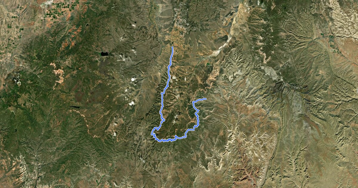 Маршрут Grand View Trail на спутниковом снимке