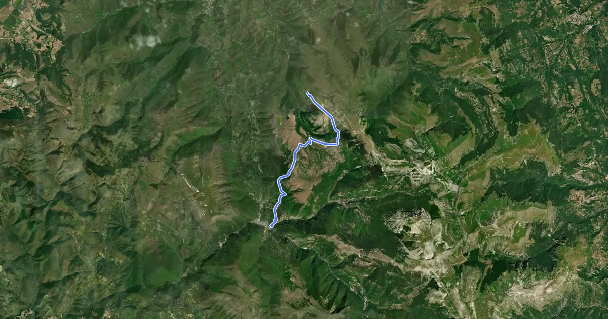 Маршрут Grande Anello dei Sibillini Tappa 1 на спутниковом снимке