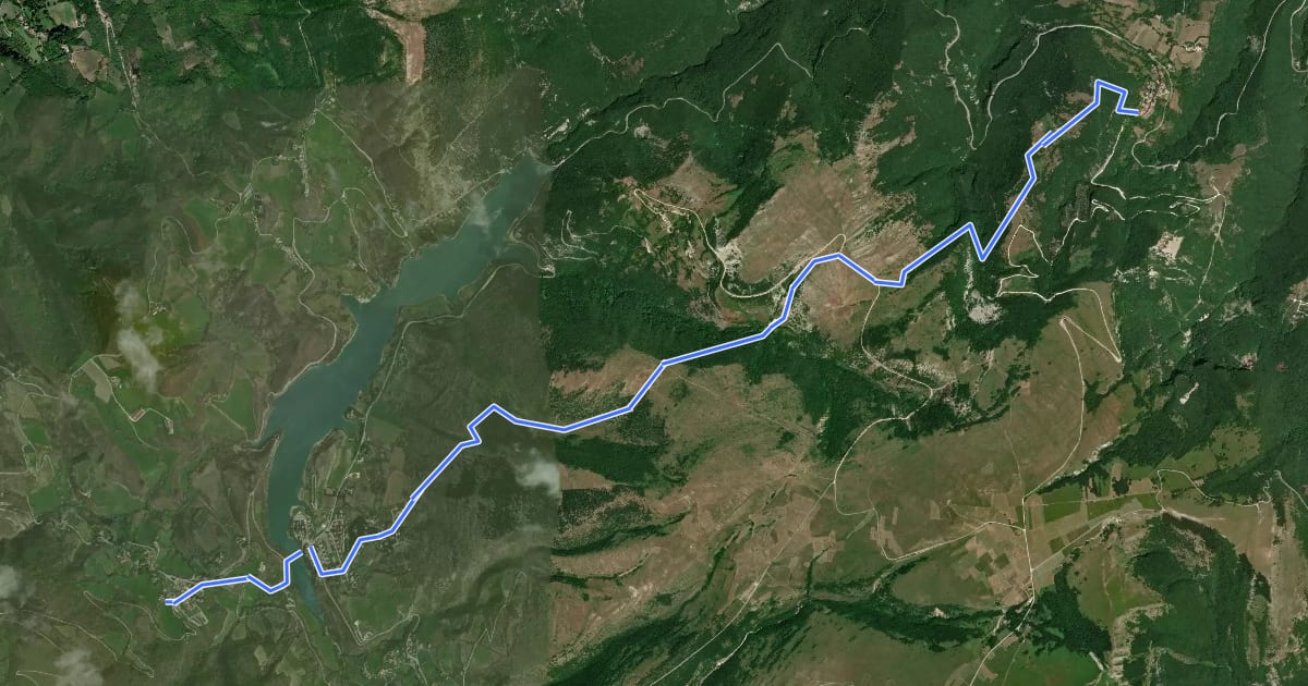 Маршрут Grande Anello dei Sibillini Tappa 3 на спутниковом снимке