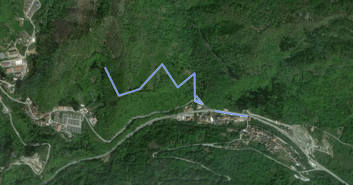 Маршрут Grande Anello di Arquata (GADA): Tappa 10 на спутниковом снимке