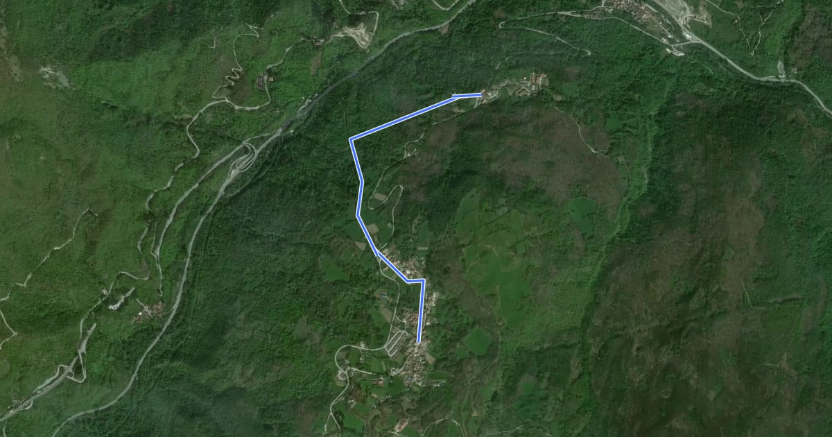 Маршрут Grande Anello di Arquata (GADA): Tappa 2 на спутниковом снимке