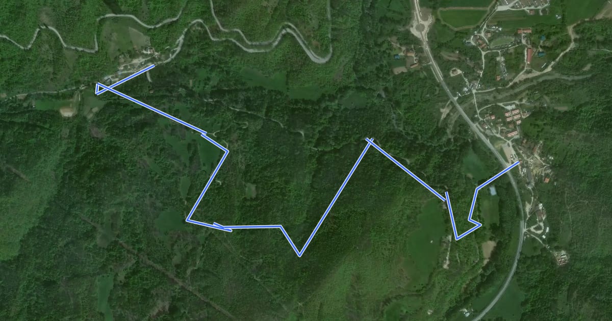 Маршрут Grande Anello di Arquata (GADA): Tappa 5 на спутниковом снимке