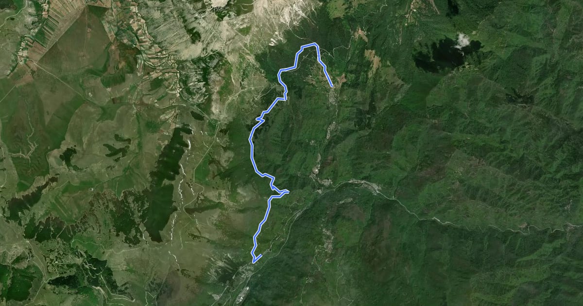 Маршрут Grande Anello di Arquata (GADA): Tappa 7 на спутниковом снимке