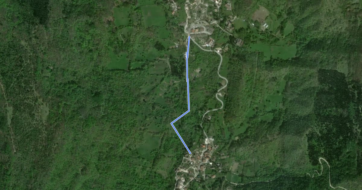 Маршрут Grande Anello di Arquata (GADA): Tappa 8 на спутниковом снимке