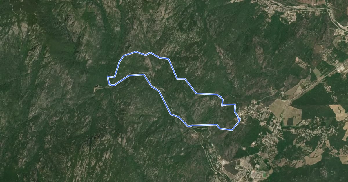 Маршрут Grande Boucle de la Pointe Piscia на спутниковом снимке