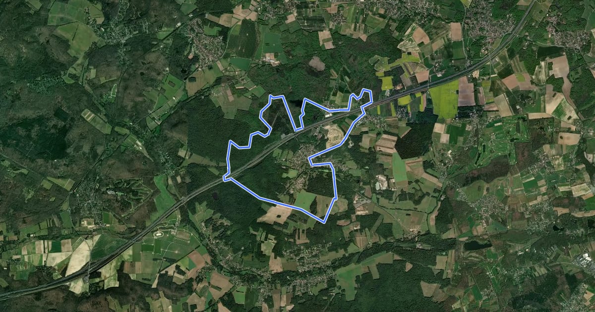Маршрут Grande boucle du Pays de Limours - Boucle d'Angervilliers на спутниковом снимке