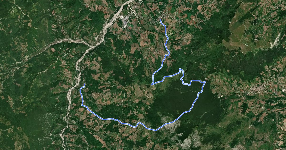 Маршрут Grande Circuito della Romagna: Tappa 12 на спутниковом снимке