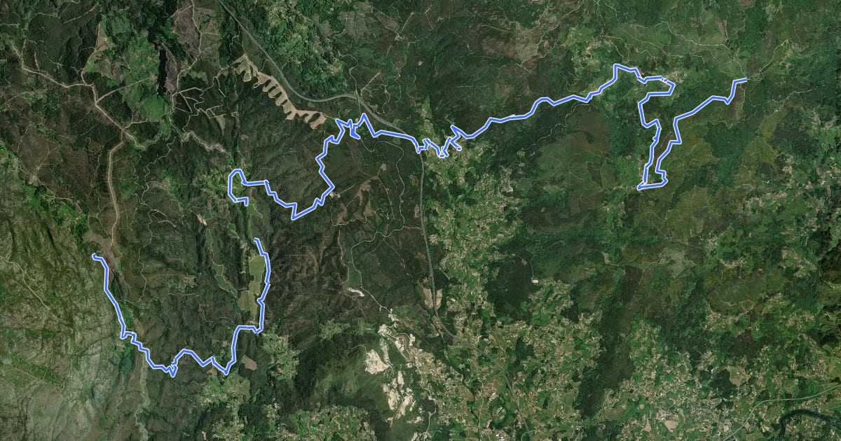 Маршрут Grande Rota de Montanha на спутниковом снимке