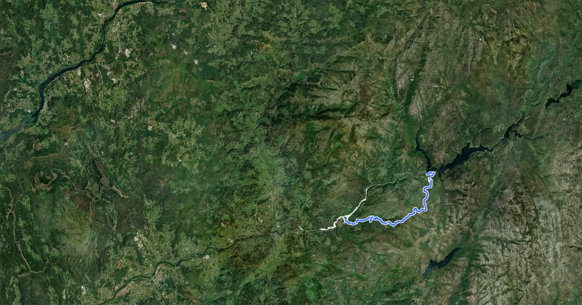 Маршрут Grande Rota de Montanha do Alto Minho - Ponte da Barca на спутниковом снимке