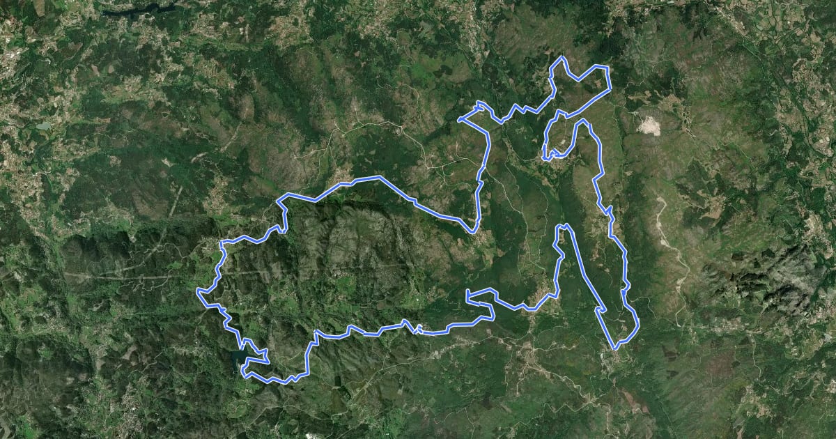 Маршрут Grande Rota do Património e do Ambiente das Terras Altas de Fafe на спутниковом снимке