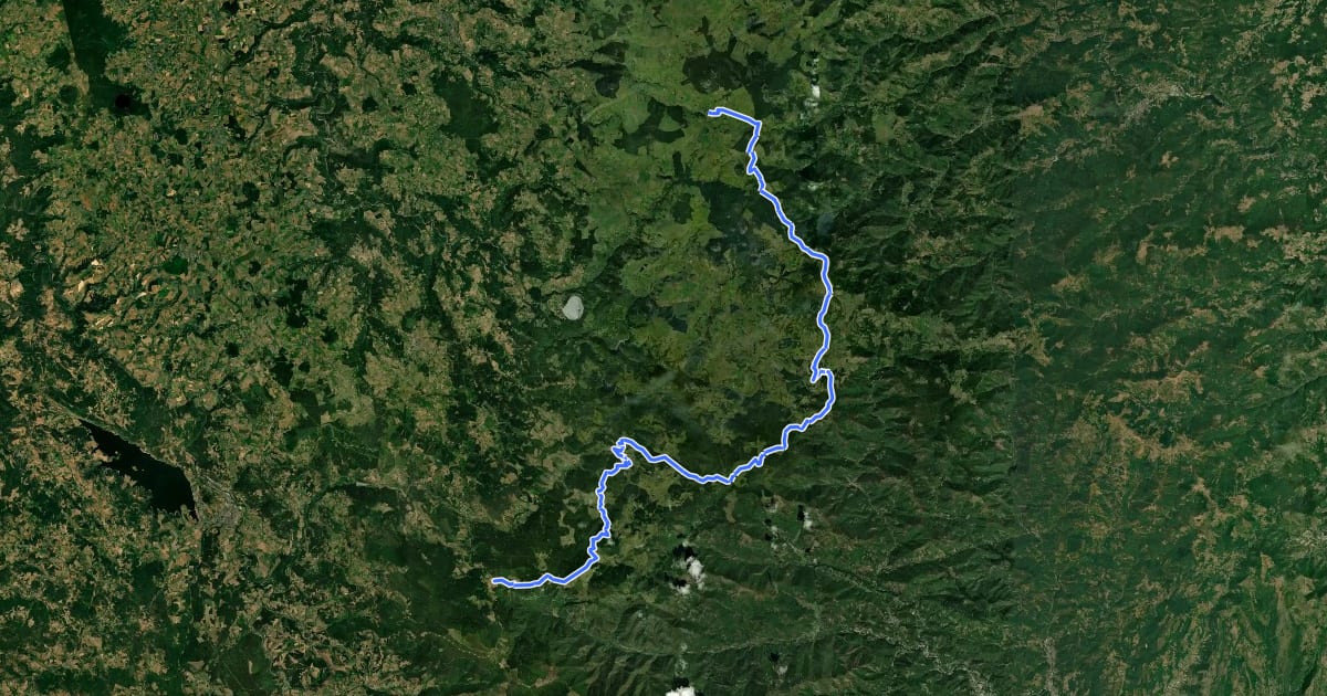 Маршрут Grande Traversée de l'Ardèche VTT, Les Estables / Lanarce на спутниковом снимке