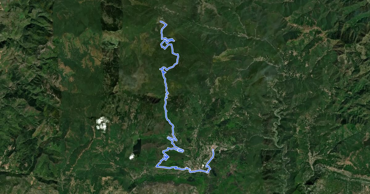 Маршрут Grande Traversée du Massif Central à VTT – L'Esperou / Le Vigan на спутниковом снимке