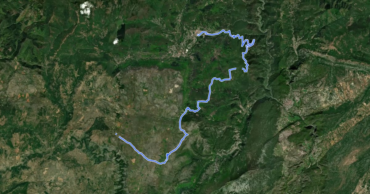 Маршрут Grande Traversée du Massif Central à VTT – Le Vigan / Blandas на спутниковом снимке