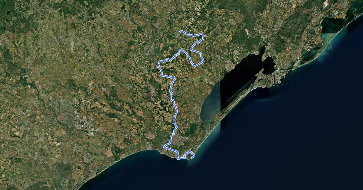 Маршрут Grande Traversée du Massif Central à VTT - Montagnac / Agde на спутниковом снимке