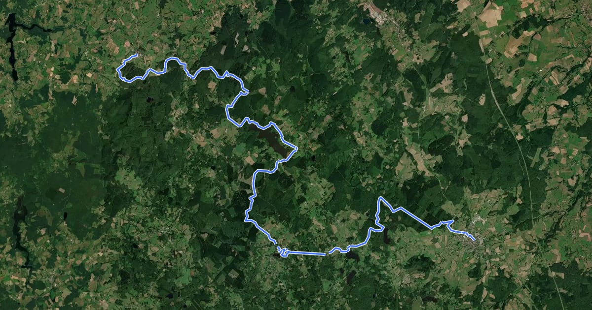 Маршрут Grande Traversée du Massif Central à VTT - Quarré-les-Tombes / Saulieu на спутниковом снимке