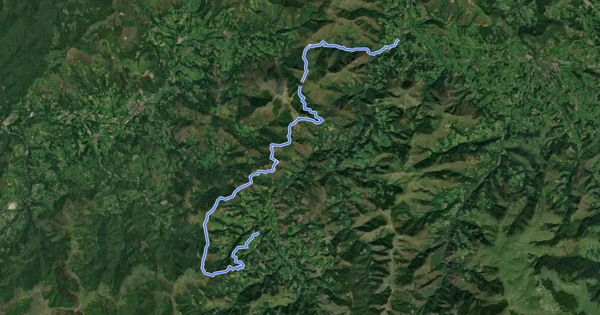 Маршрут Grande Traversée du Pays Basque Étape 4 на спутниковом снимке