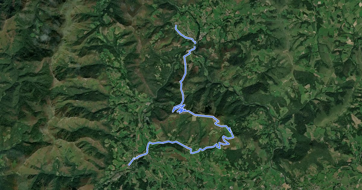 Маршрут Grande Traversée Pays Basque Étape 5 на спутниковом снимке