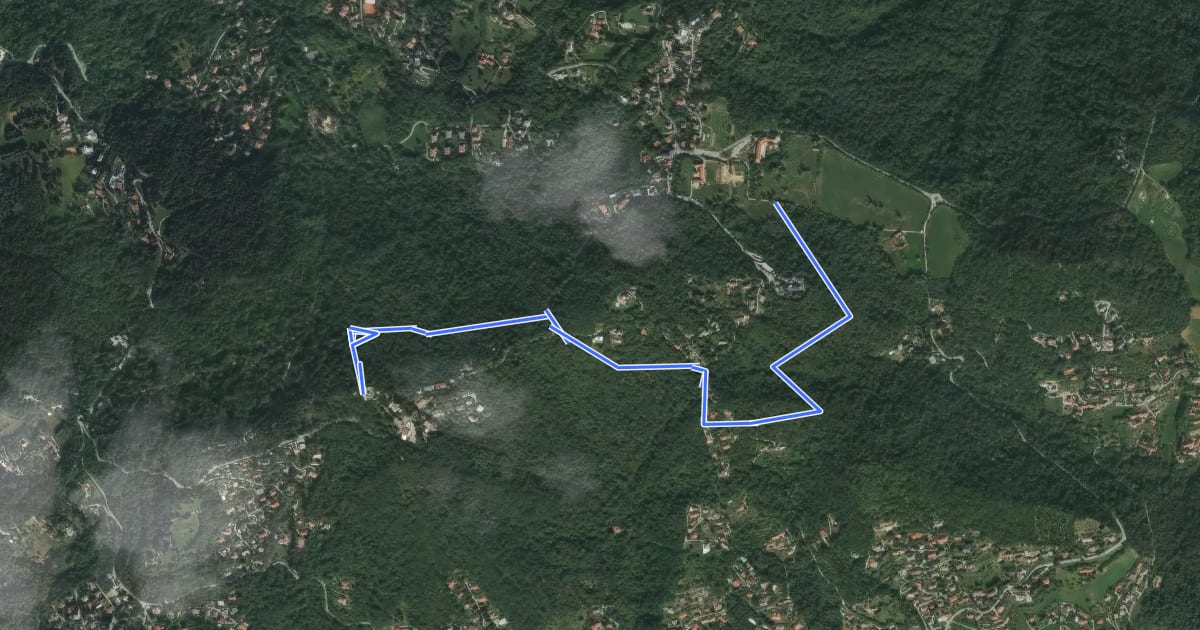 Маршрут Grande Traversata della Collina Tratto 2 на спутниковом снимке