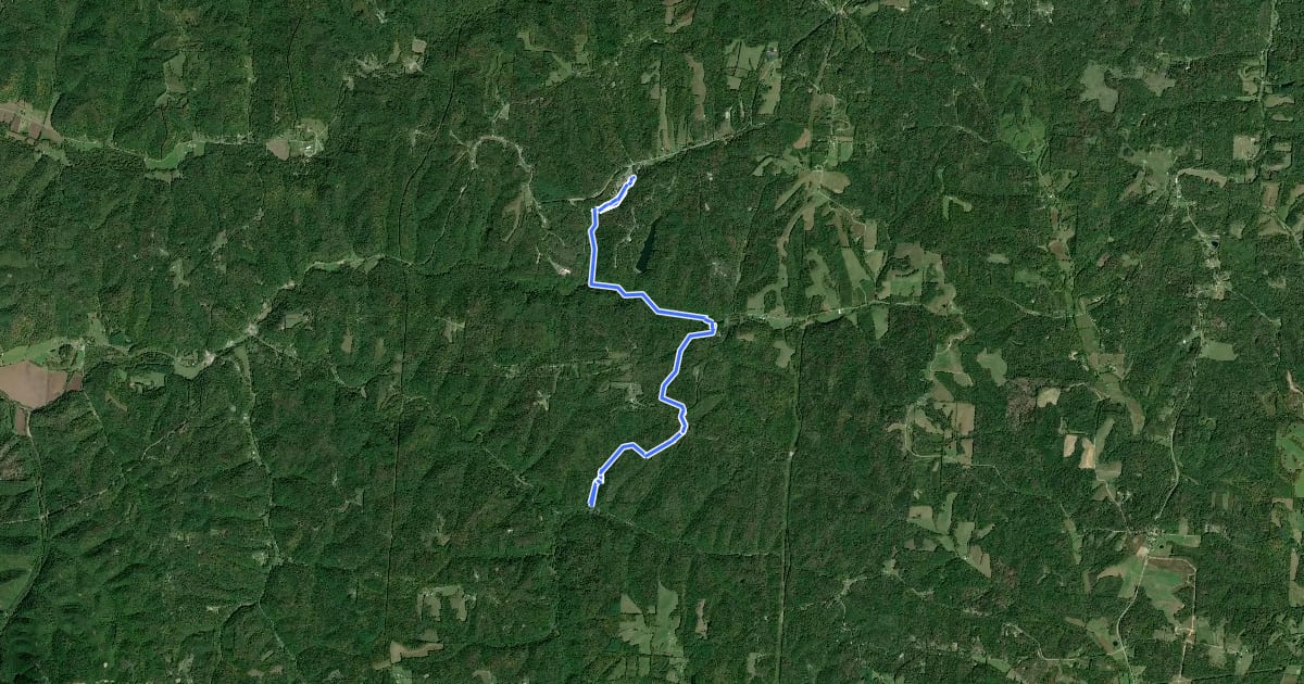 Маршрут Grandma Gatewood Trail на спутниковом снимке
