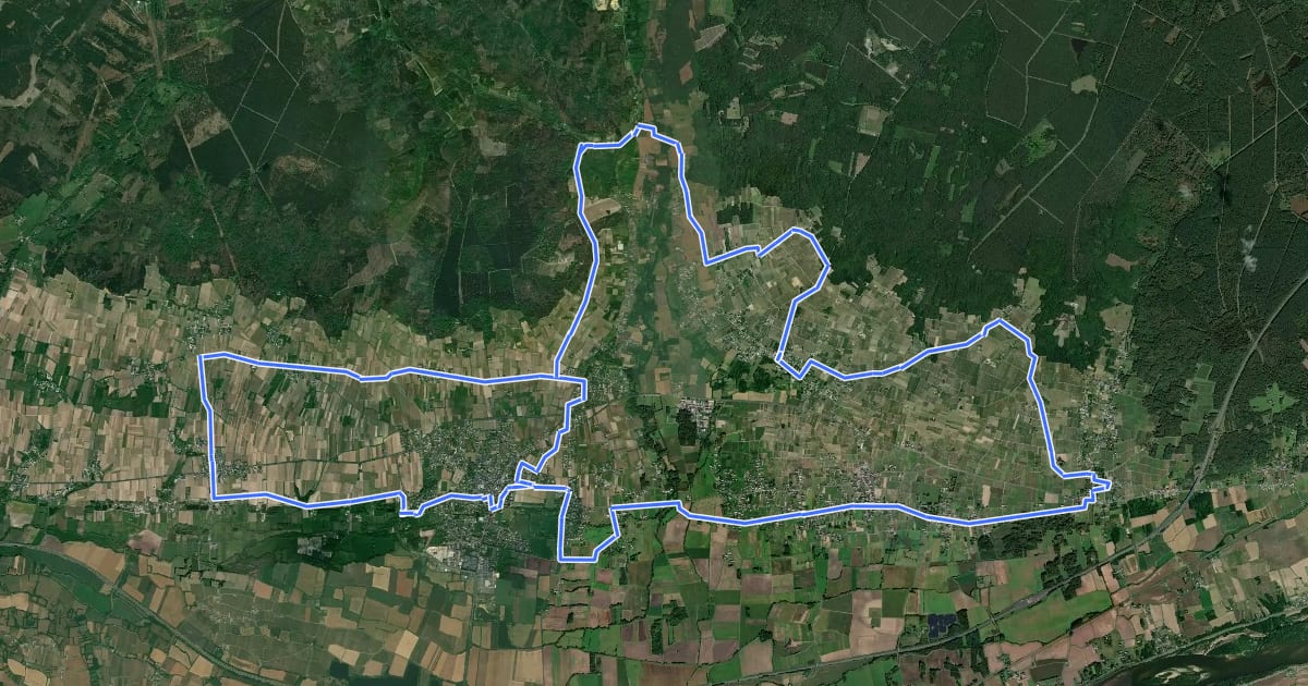 Маршрут Grands crus et belles demeures на спутниковом снимке