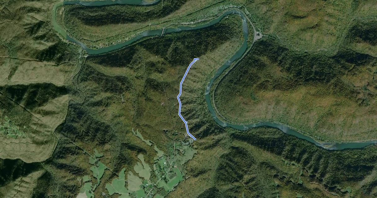 Маршрут Grandview Rim Trail на спутниковом снимке