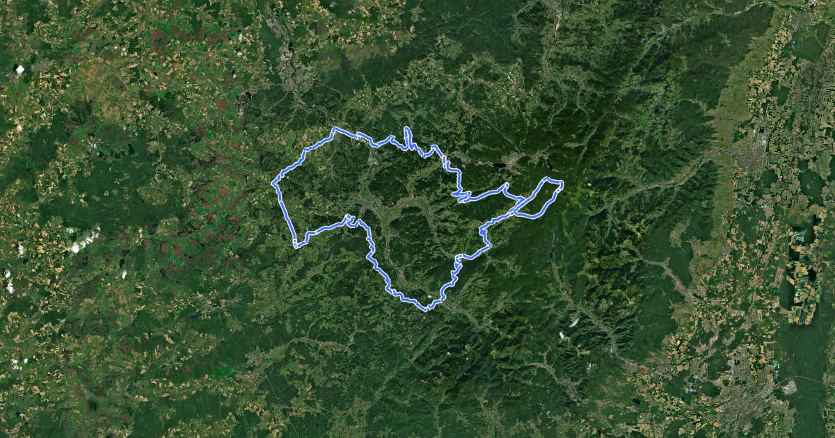 Маршрут Granfondo Vosges на спутниковом снимке
