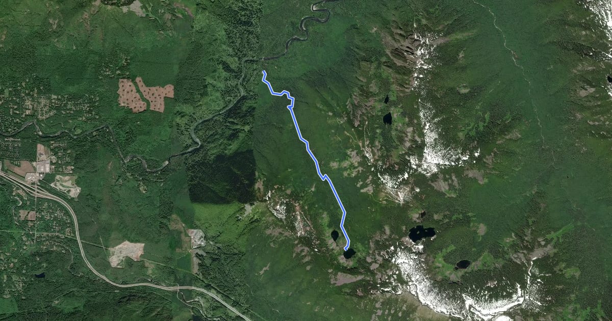 Маршрут Granite Creek Trail на спутниковом снимке