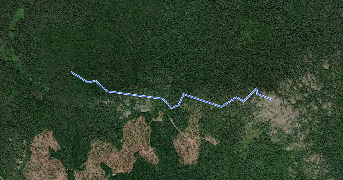 Маршрут Granite Mountain Trail на спутниковом снимке