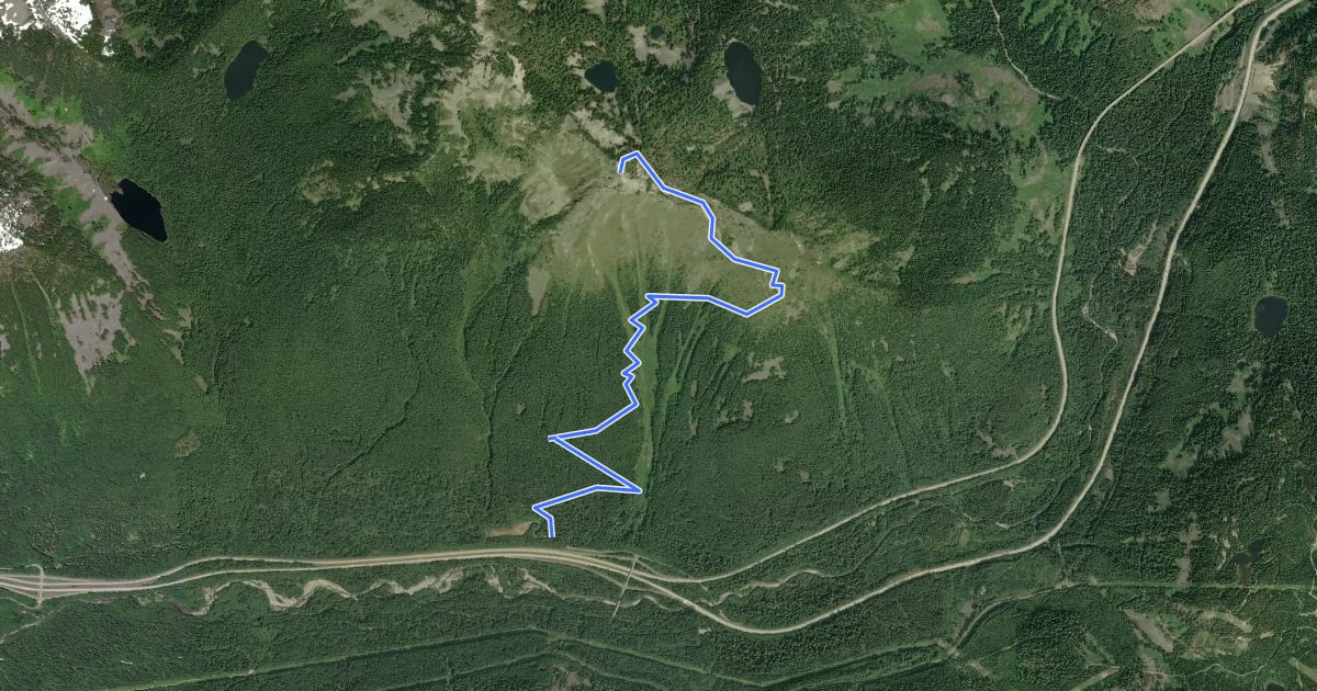 Маршрут Granite Mountain Trail на спутниковом снимке