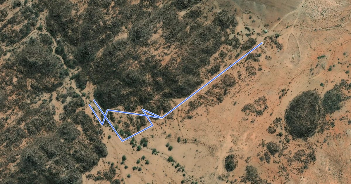 Маршрут Granites Nature Trail (Short Loop) на спутниковом снимке