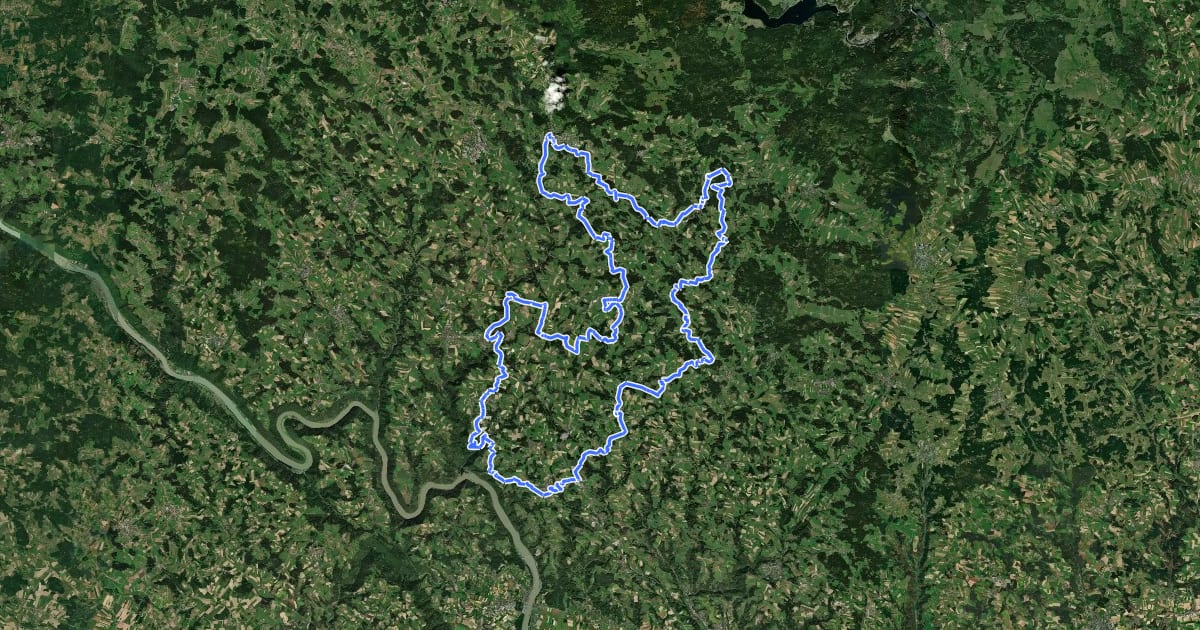 Маршрут Granitpilgern на спутниковом снимке