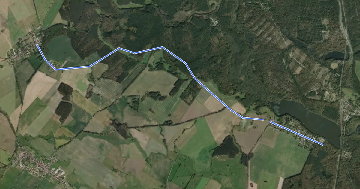 Маршрут Gransee (29) - Großwoltersdorf (30) на спутниковом снимке