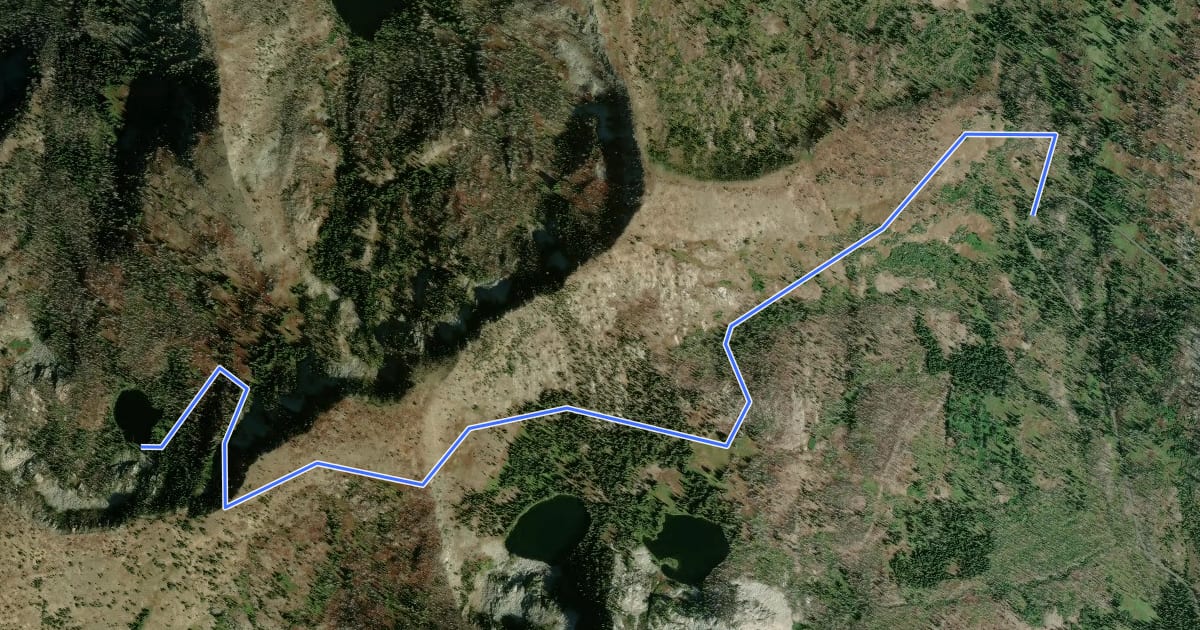 Маршрут Grassy Mountain Trail на спутниковом снимке