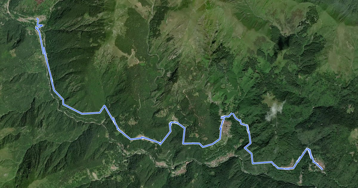 Маршрут Grata Gamul Trekking -Tappa 6 на спутниковом снимке