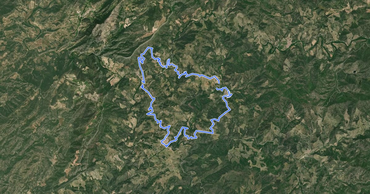 Маршрут Gratallops - Torroja del Priorat - La Vilella Alta - La Vilella Baixa - Gratallops на спутниковом снимке
