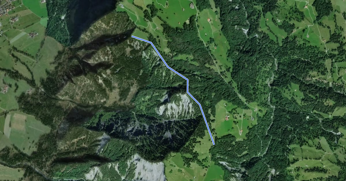 Маршрут Gratweg на спутниковом снимке