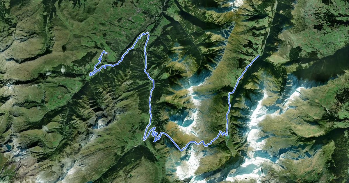 Маршрут Graubünden Bike - Etappe 10 (Safien Platz–Lumbrein) на спутниковом снимке