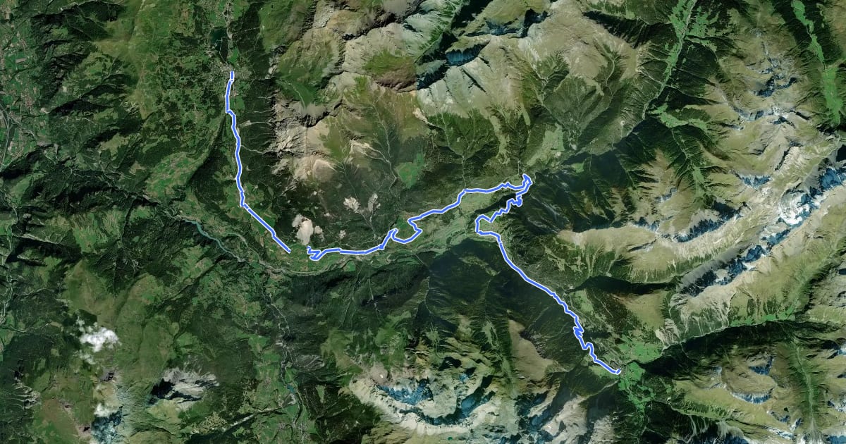 Маршрут Graubünden Bike - Etappe 7 (Bergün–Lenzerheide) на спутниковом снимке