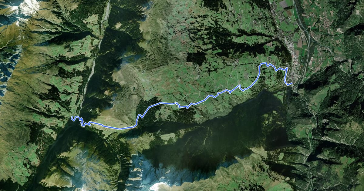 Маршрут Graubünden Bike - Etappe 9 (Thusis - Safien Platz) на спутниковом снимке