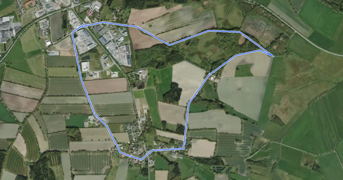 Маршрут Grauels Blau Route на спутниковом снимке