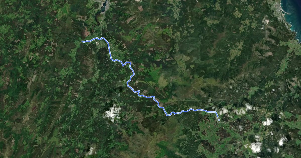 Маршрут Gravel route на спутниковом снимке