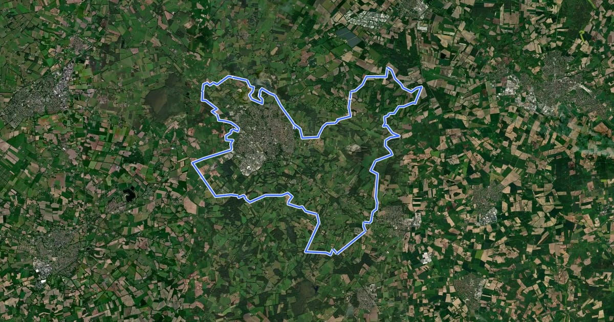 Маршрут Gravel route Winterswijk (MTB Achterhoek) на спутниковом снимке