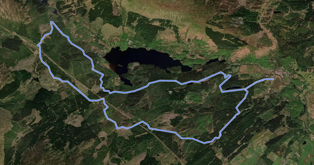 Маршрут Gravelfoyle - Lomond View на спутниковом снимке