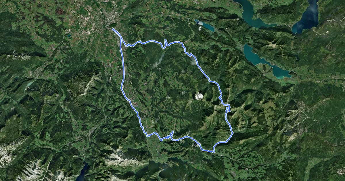 Маршрут Graveltour Salzburg - Genneralm на спутниковом снимке