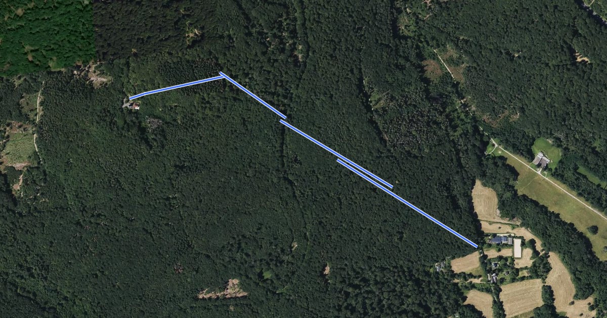 Маршрут Gravity Trail на спутниковом снимке