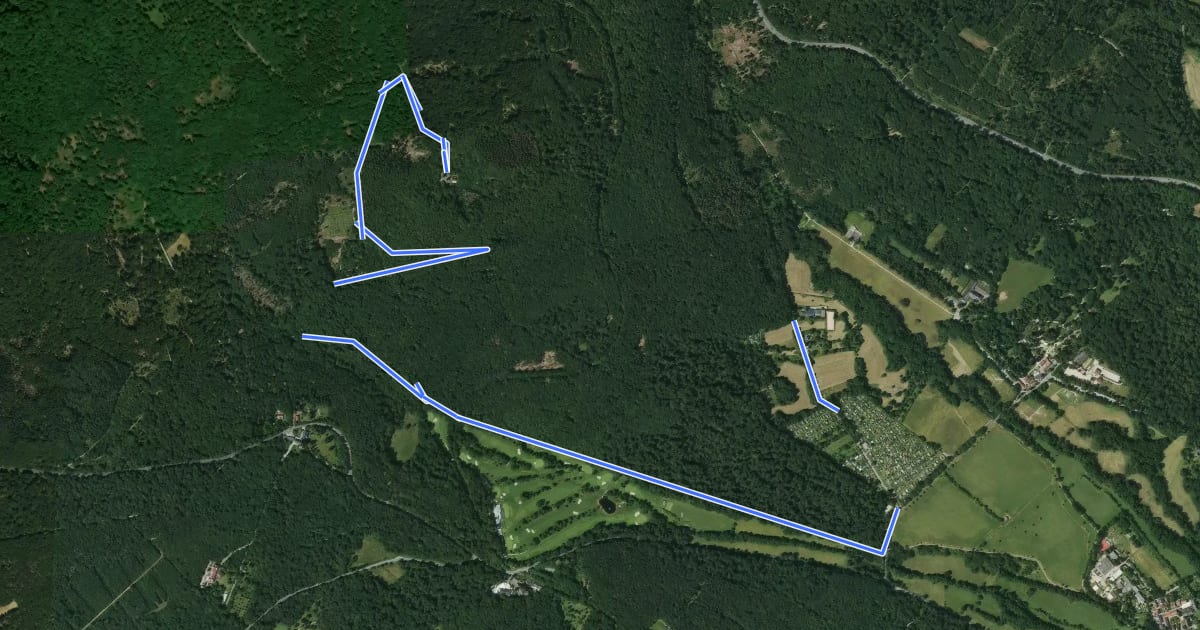 Маршрут Gravity Trail Rückweg на спутниковом снимке