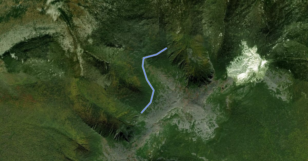 Маршрут Gray Knob Trail на спутниковом снимке